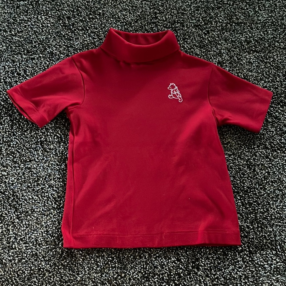 Vintage Winnie the Pooh Sears size 2-3 toddler red turtleneck shirt unisex boys